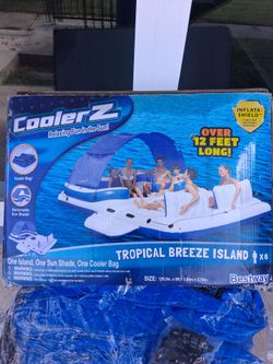 Inflatable Floating Party Island 🏝 with Sun Shade