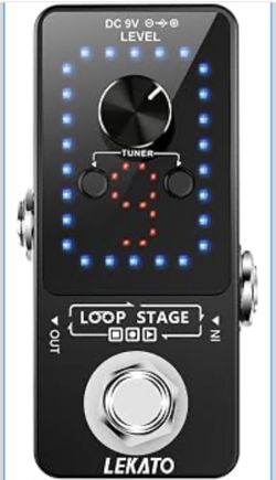 LEKATO Looper Guitar Pedal Guitar Loop Pedal Tuner Pedal 9 Loops 40 Minutes Record Time
