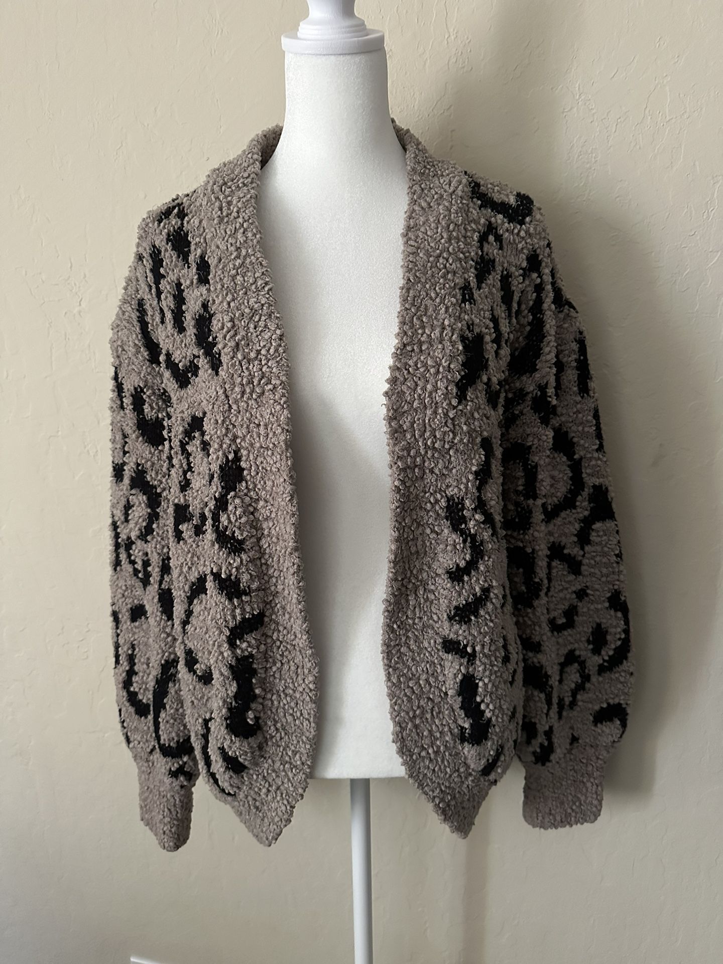 Rachel Zoe leopard print cardigan
