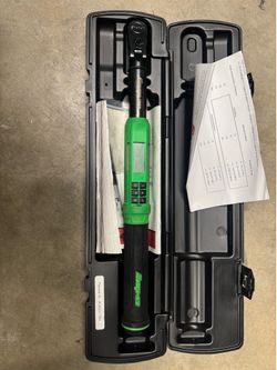 Green Snap-on Flex-Head Torque Wrench — 3/8” driv