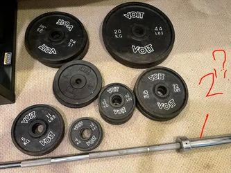 Barbells and weight plate set