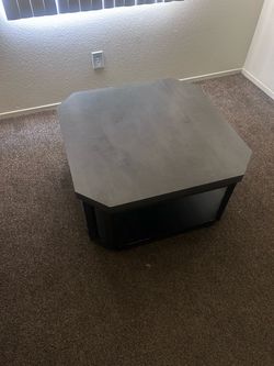 Octagonal table with Lower Shelf