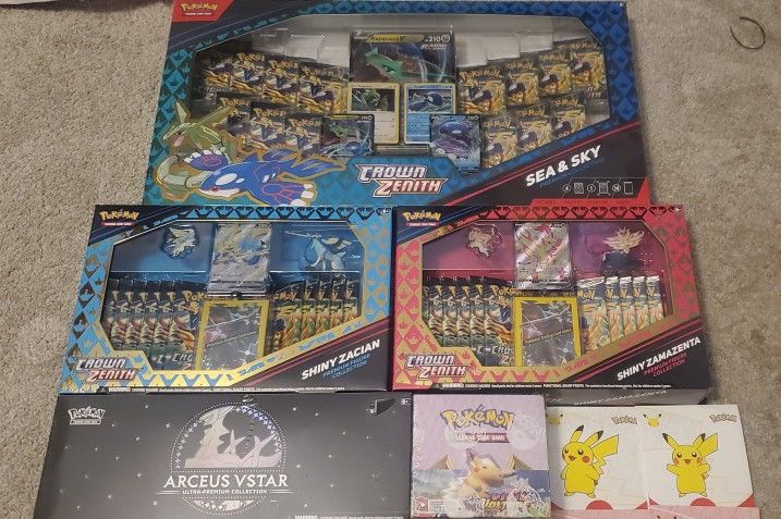 Pokemon Cards Sealed Collection Crown Zenith, Booster Box