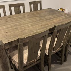 Macy 72” Canyon Dining Table Set With 6 Chairs 