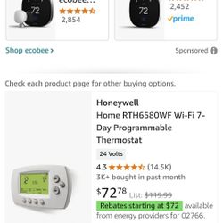 Honeywell RTH6580WF Wi-Fi Thermostat