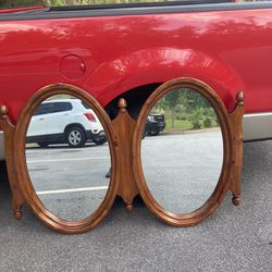 Double Eyed Mirror (brown Antique)