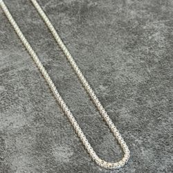 22.5” 3mm Silver Box Chain Necklace 17g Clean Shine