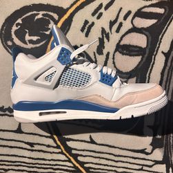 Jordan 4 military blue sneakers