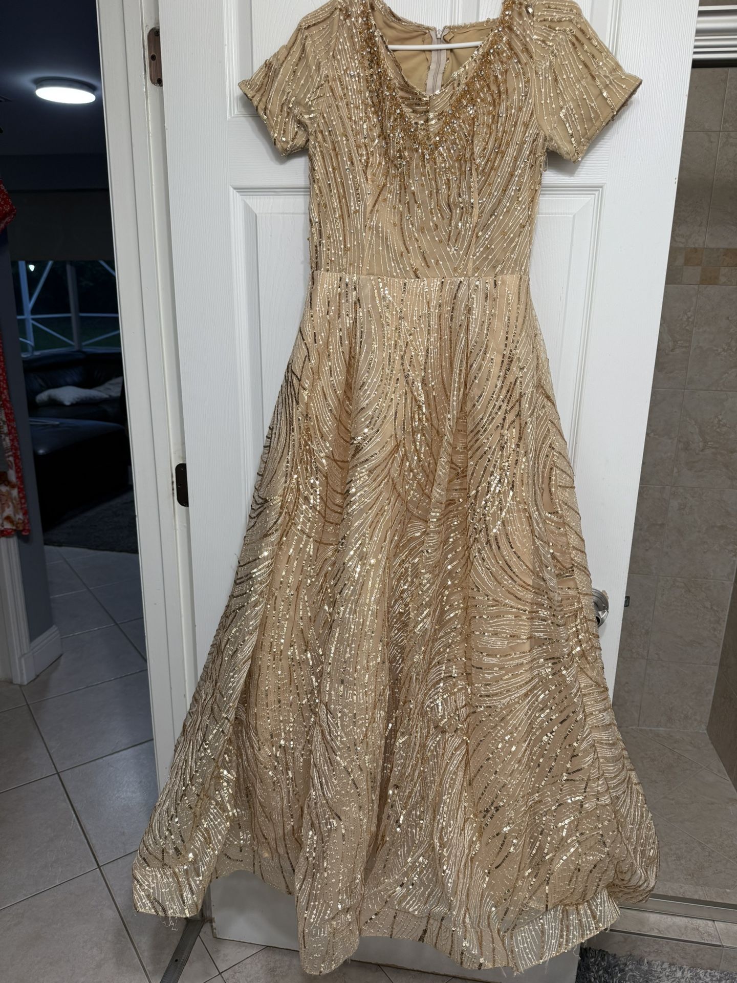 Mac Duggal Dress Gold