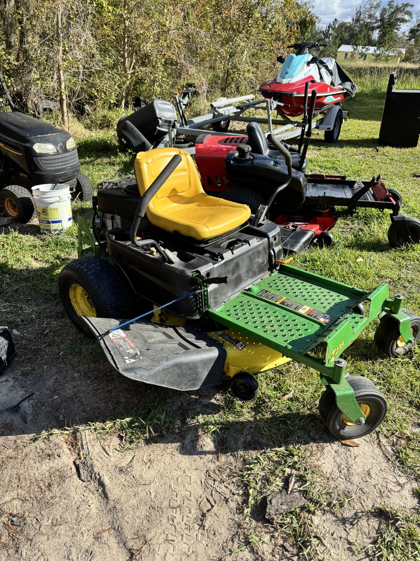 John Deere Z235 zero-turn lawn mower.