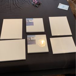 6 Never Used Paint Canvases Different Sizes