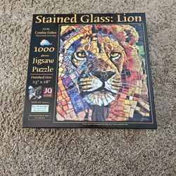 Stained Glass Lion Puzzle