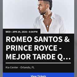 Romeo Santos & Prince Royce Tickets 