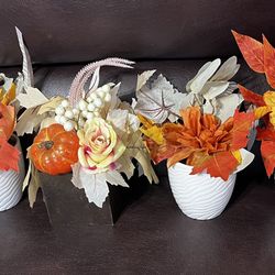 Artificial Fall Flowers In Vase
