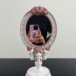 Coquette Skull Mirror