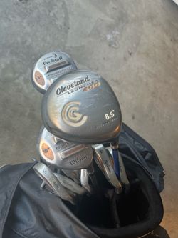 Full Beginner Golf Set — Cleveland Driver, Wilson Irons & Woods, Putter, Mizuno Bag