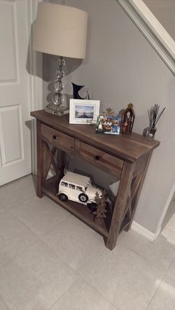 Desk with Lamp