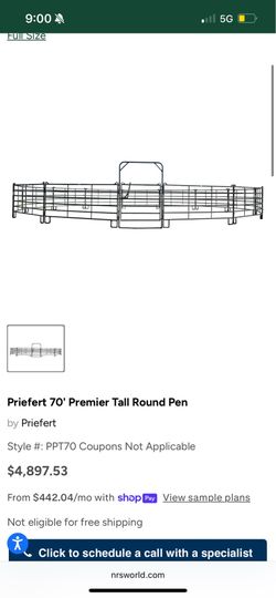 70 foot diameter horse corral