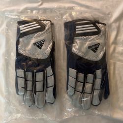 Adidas Brand New Navy/Silver Football XL Receiver Gloves