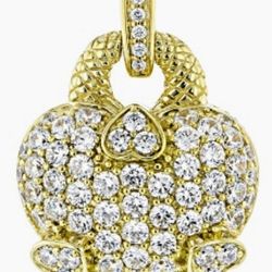 Judith Ripka Lola Heart Enhancer & Matching Earrings. 