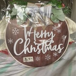 Christmas Hanging Wooden  Decor For Wall Or Door