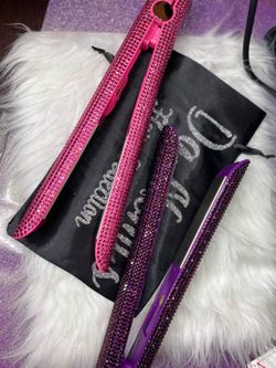 Rhinestone flat iron