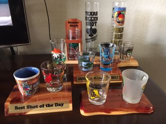 Shot glass collection, from different states