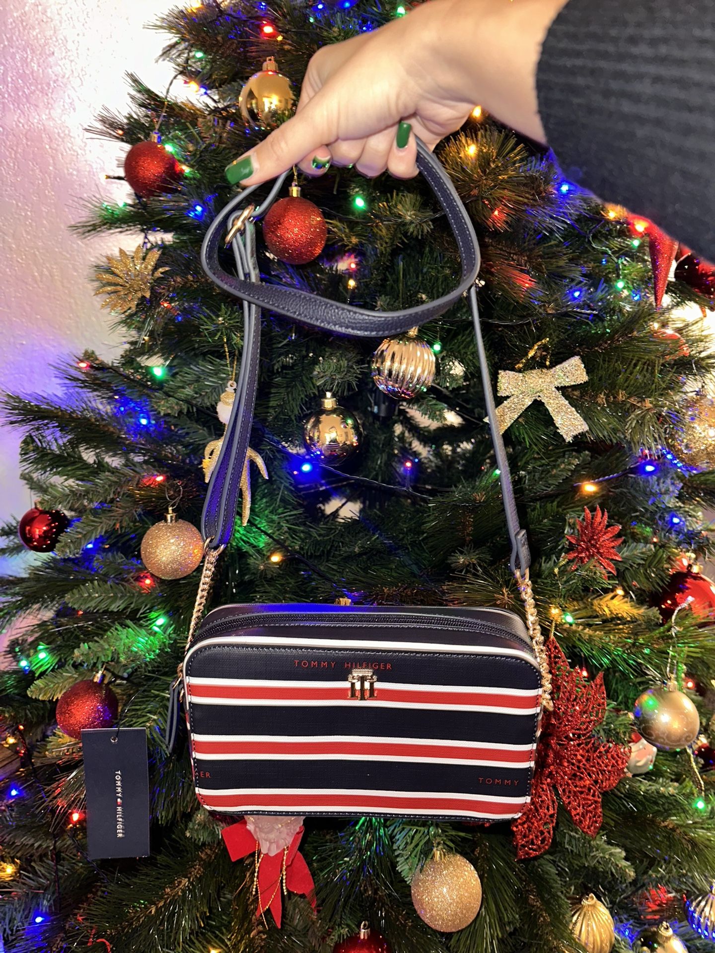 New Tоmmy Hilfiger Navy-blue Strappy Crossbody Bag👛👛👛
