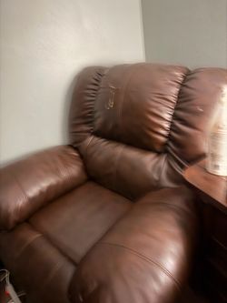 Brown Leather Recliner Chair