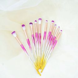 10 Pieces Gradient Makeup Brushes 