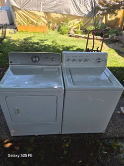 washer n eletric dryer for sale 350 30 day waranty delivery available also do repairs