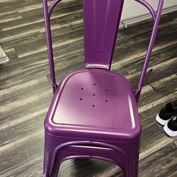 Metal Purple Chairs