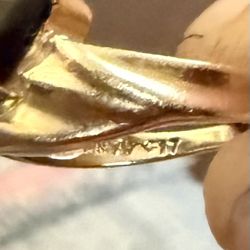 Garnet And Diamond 14k Ring Year 1977