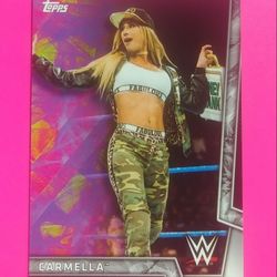 2018 Topps WWE Carmella #7 Superstar Women's Division Staten Island Princess Money In The Bank Wrestle World Wrestling Sports Collectible Trading Pro 