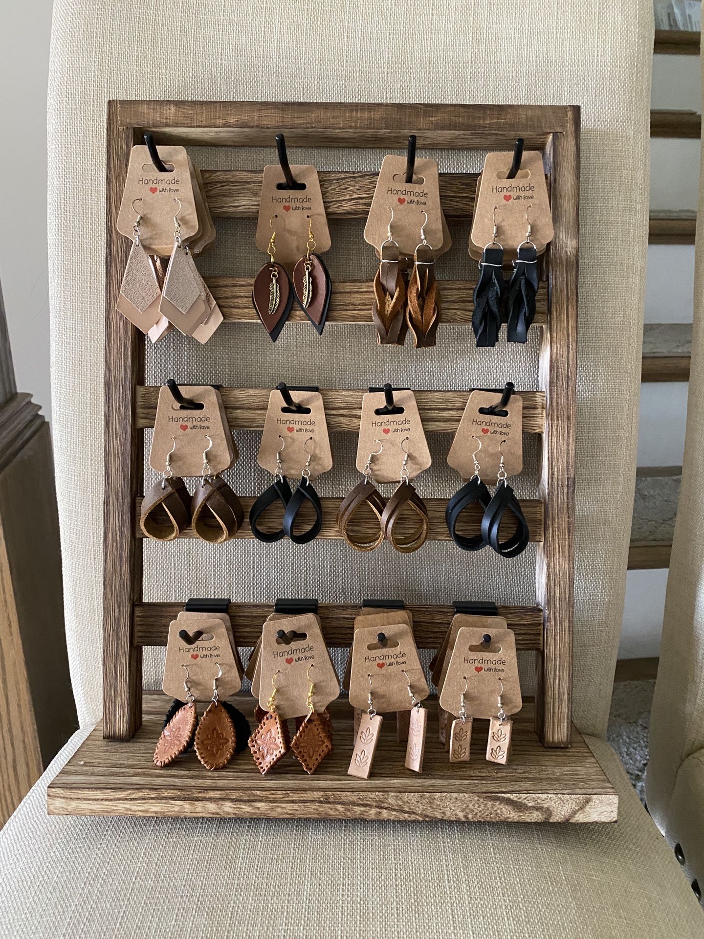 Handmade Leather Earrings (JSwan Handmade Creations)
