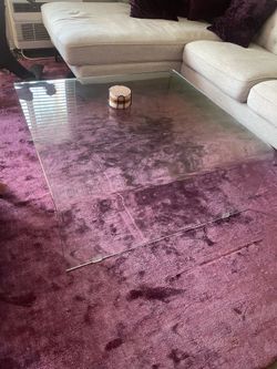 Glass coffee table
