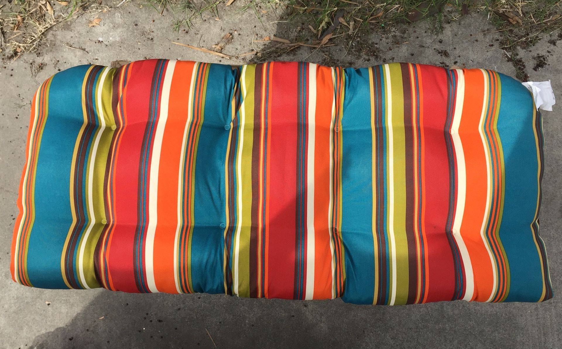 Outdoor wicker loveseat patio bench cushion 44” x 19” furniture
