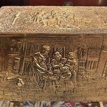 Antique Brass Tinder Box