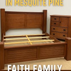 Progressive King Bed & Chest Mesquite Pine 