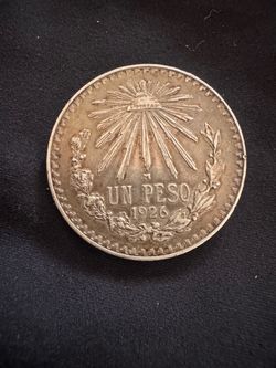 1926 Mexico Un Peso Silver Coin