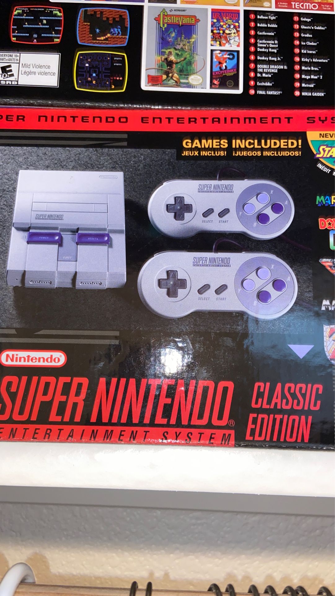 Classic Super Nintendo console