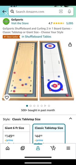 Selling my classic tablestop GoSports Shuffleboard and Curling 2 in 1 Board Games