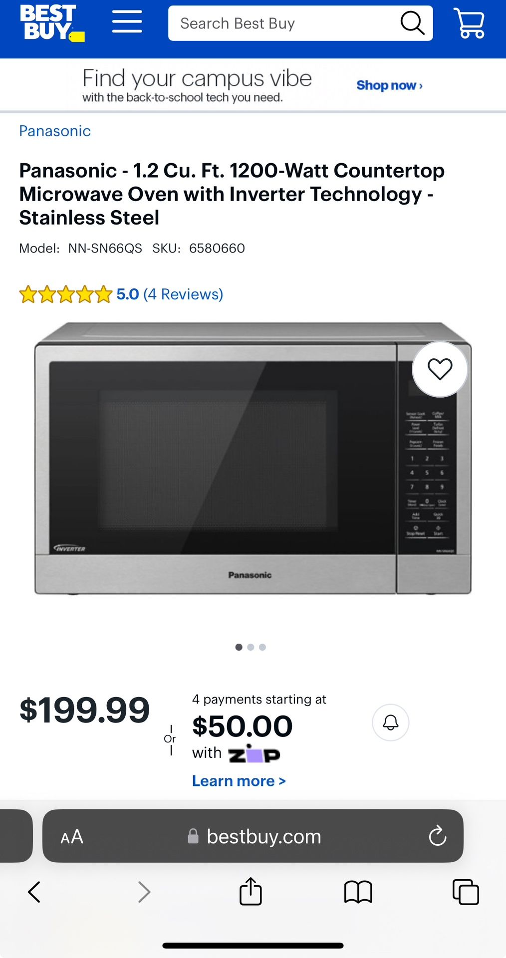 Panasonic 1200-Watt Microwave Oven