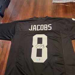 Josh Jacobs Signed Jersey. Comes With COA