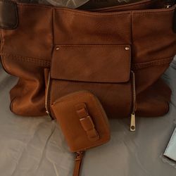 Large Brown Purse With Small Wallet 