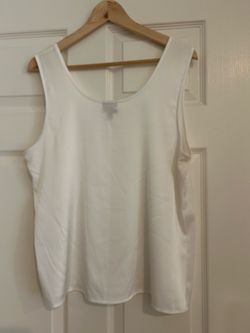 White Sleeveless Tank Top