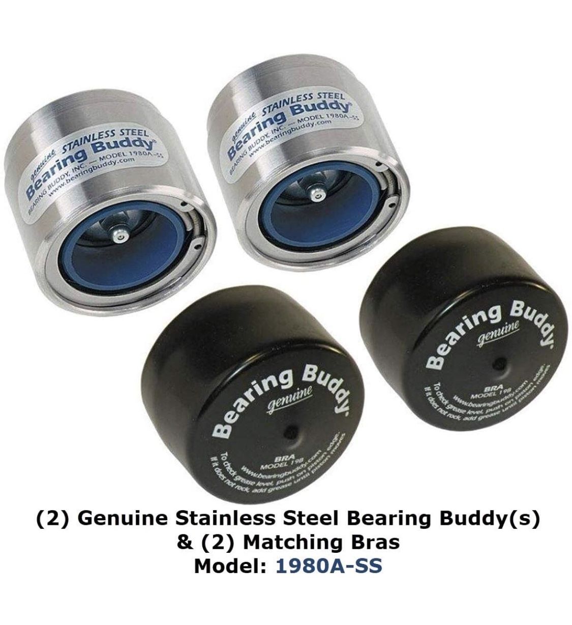 New In Package Stainless Steel Bearing Buddy Set 1.98”