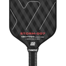 YVmove Pickleball Paddle Storm-007 12k +T700 Carbon Fiber V-Sonic Core III 16mm
