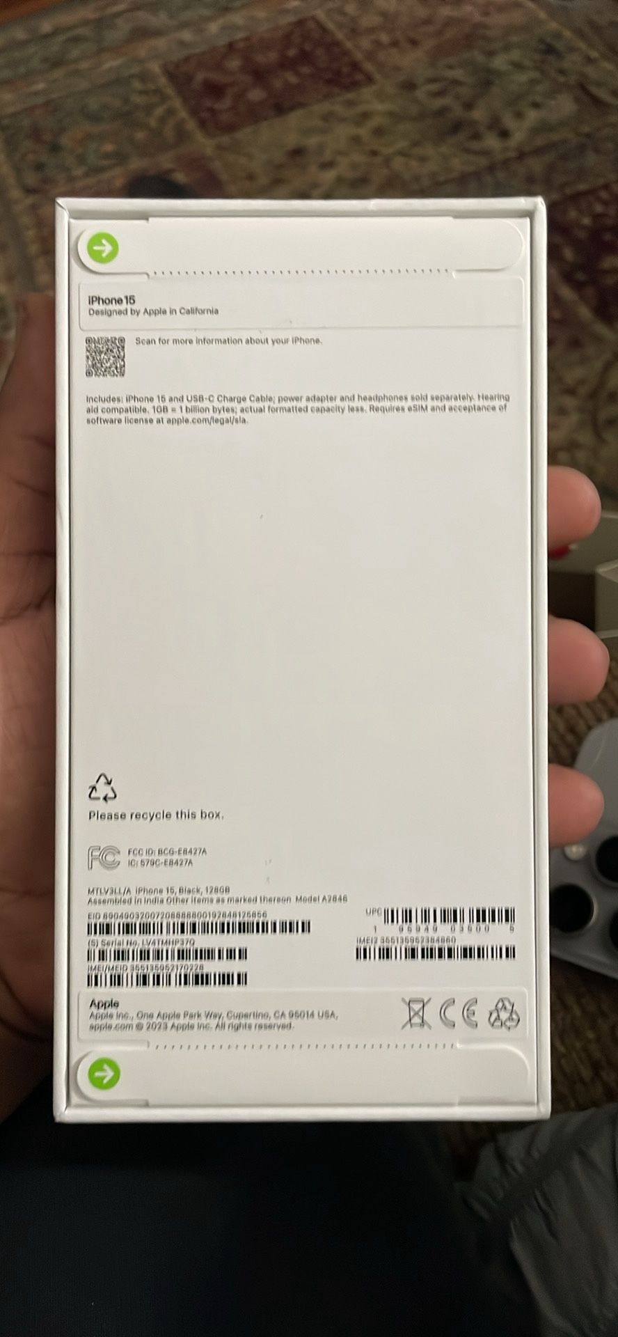 IPhone 15 Black 128gb