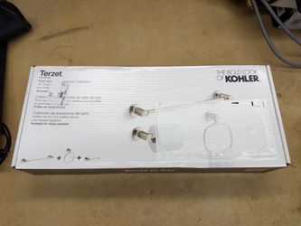 Brand New Kohler 3-piece Bath Accessory Set Brushed Nickel